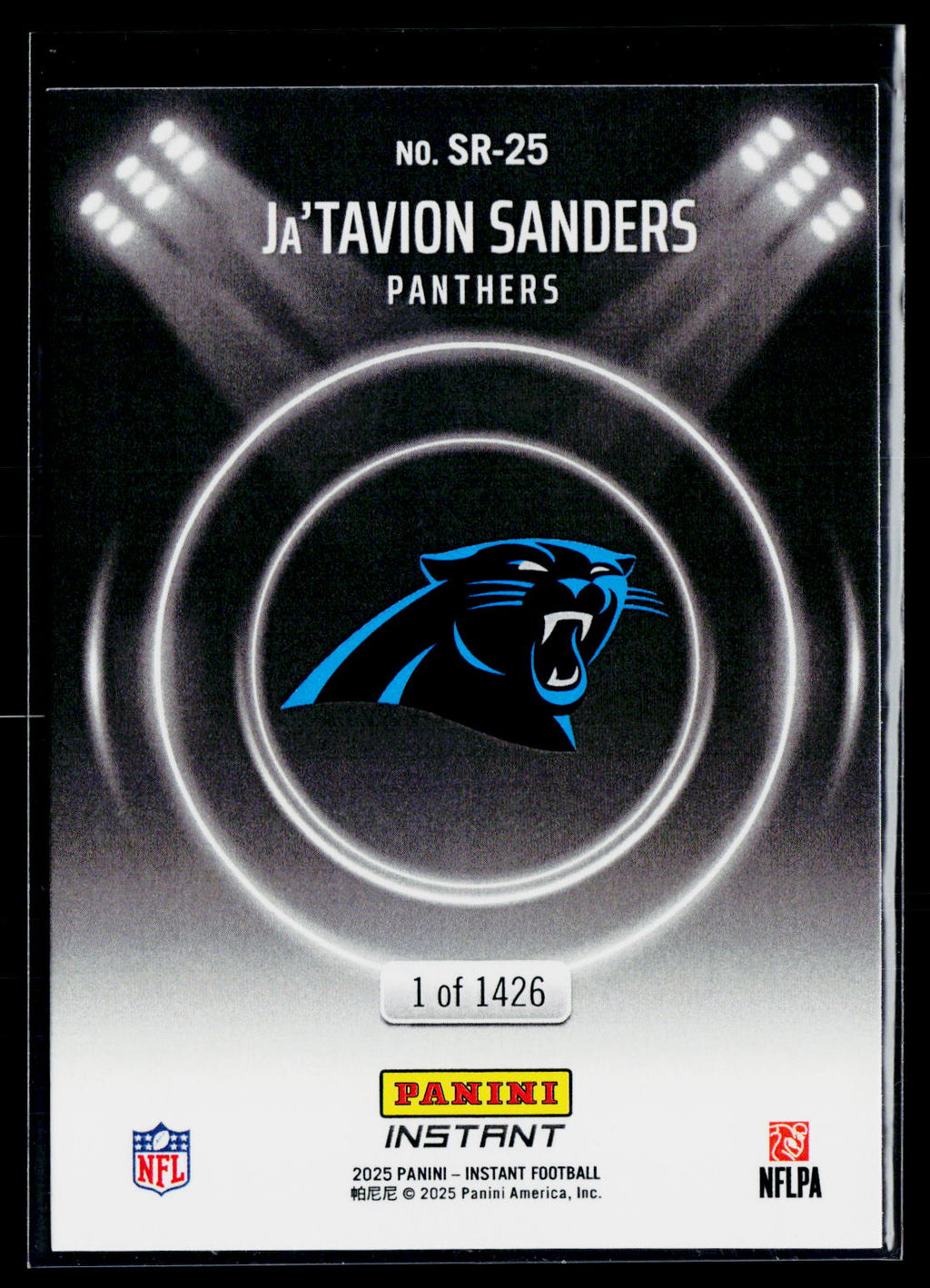 2025 Panini Instant Spotlight Rookies Ja'Tavion Sanders #SR-25 RC \1426