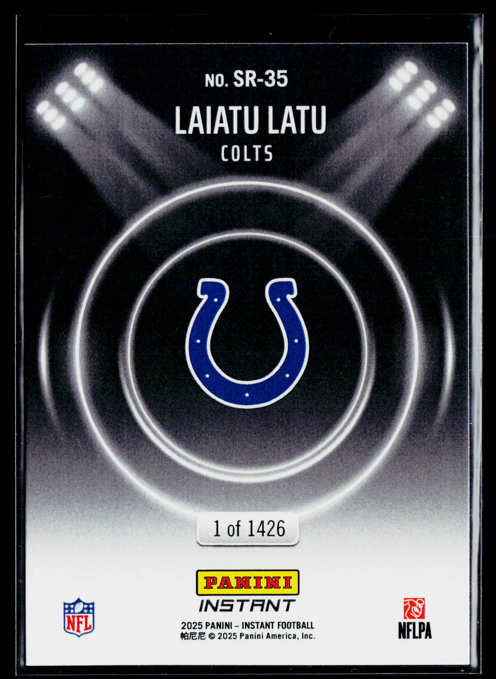 2025 Panini Instant Spotlight Rookies Laiatu Latu #SR-35 RC /1426