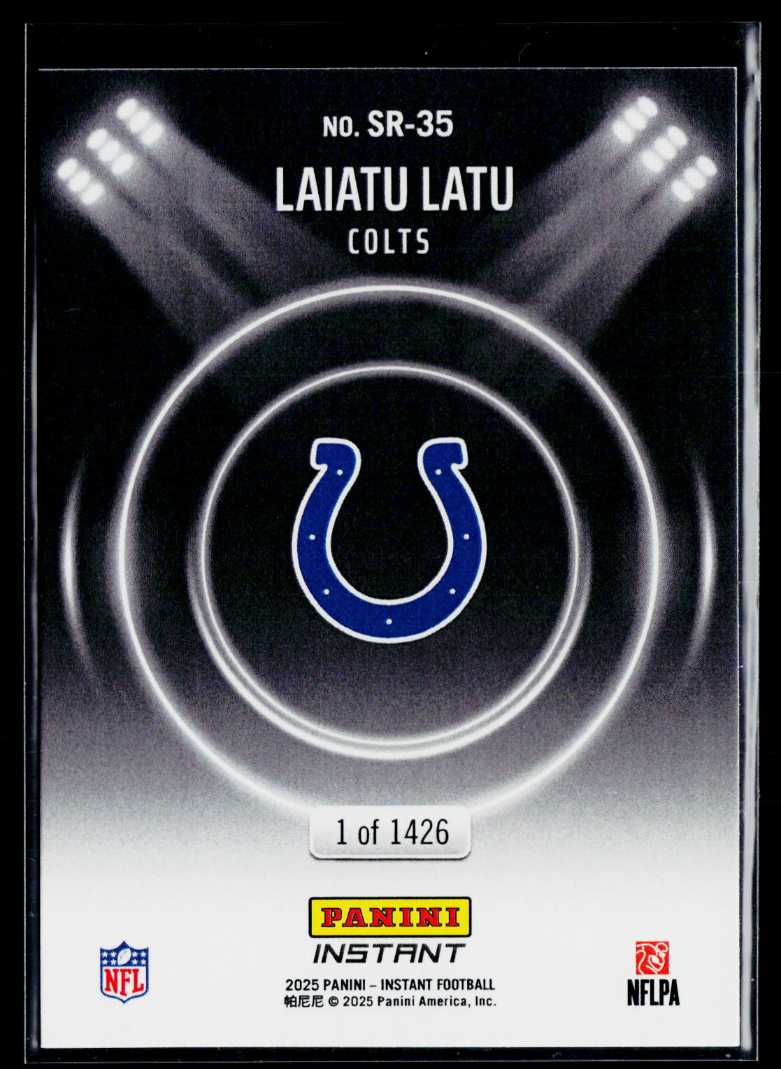 2025 Panini Instant Spotlight Rookies Laiatu Latu #SR-35 RC /1426