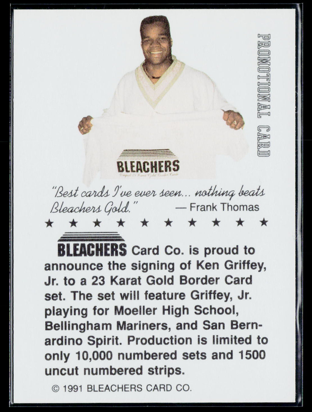 1991 Bleachers Ken Griffey Jr. #Promotional Card