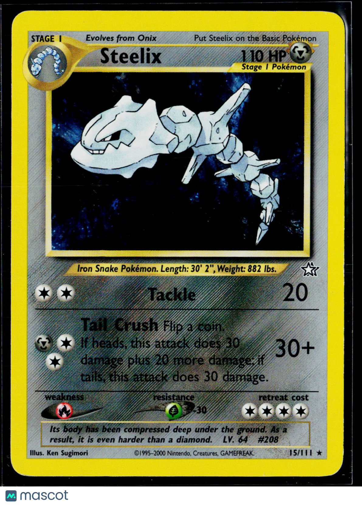 2000 Neo Genesis Steelix Holo Rare #15/111