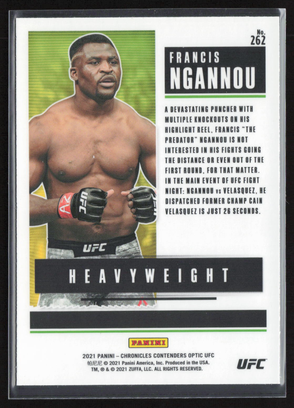 2021 Panini Chronicles Contenders Optic UFC Francis Ngannou #262
