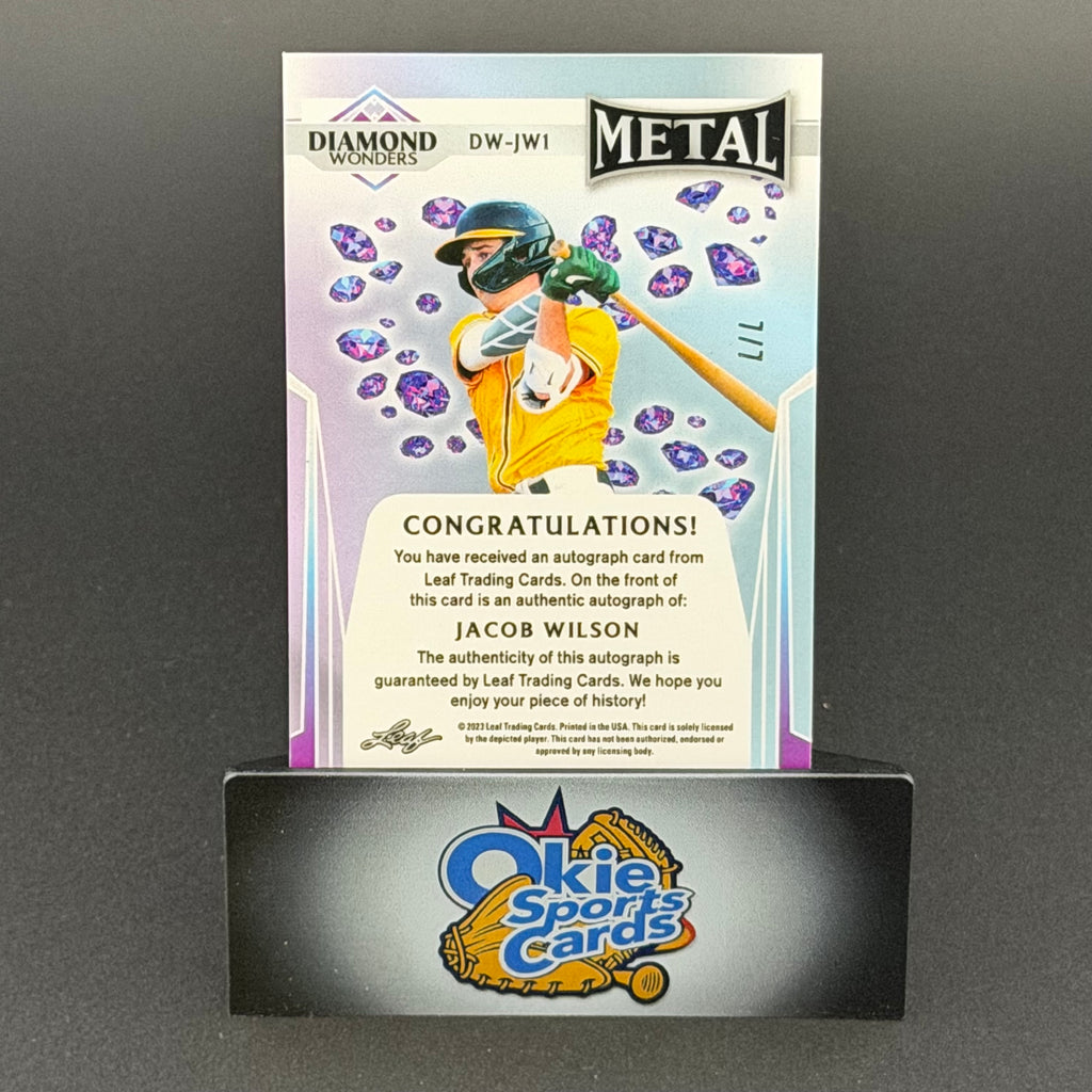 2023 Leaf Metal Diamond Wonders Jacob Wilson #DW-JW1 Purple /7
