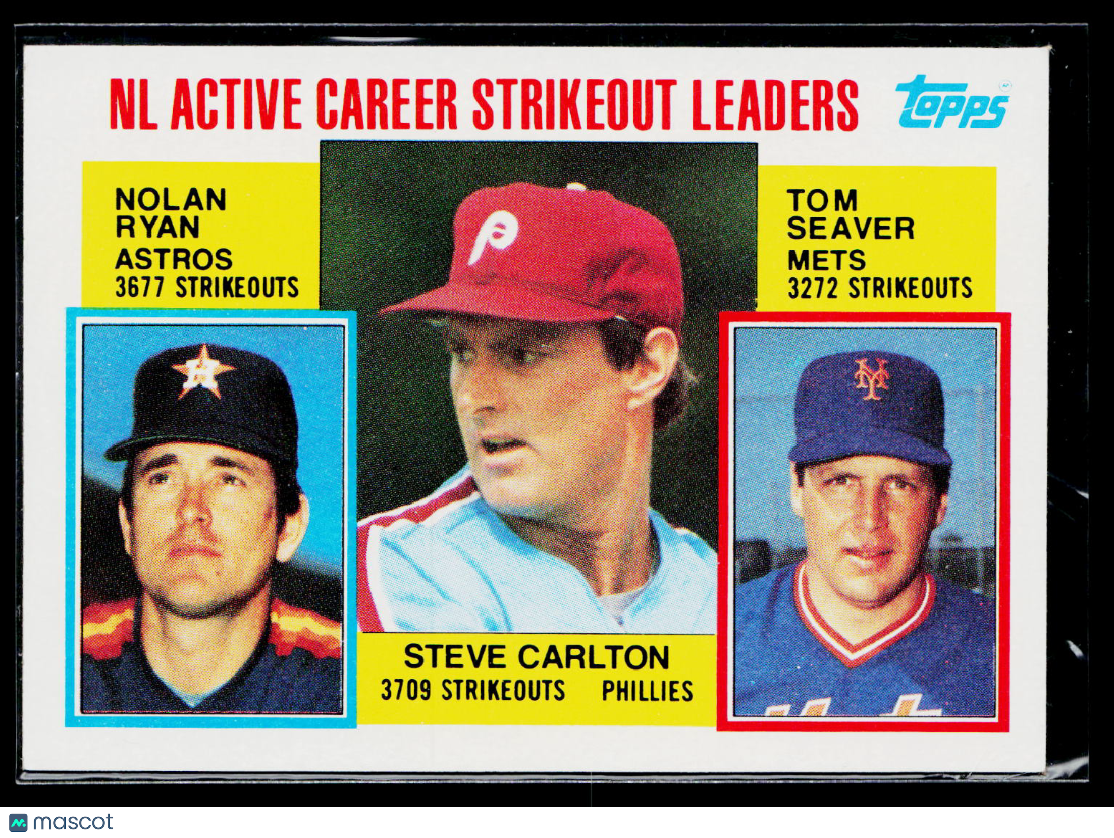 1984 Topps Steve Carlton Nolan Ryan Tom Seaver #707