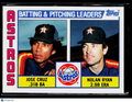 1984 Topps Nolan Ryan Jose Cruz #66 Team Checklist Batting & Pitching Leaders