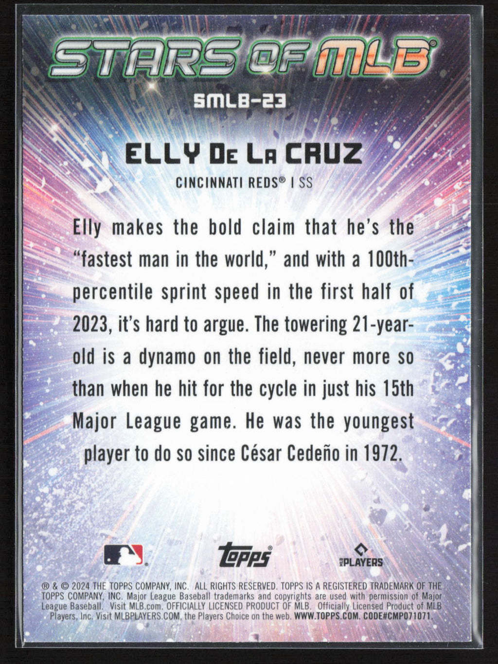 2024 Topps Stars of MLB Elly De La Cruz #SMLB-23 RC