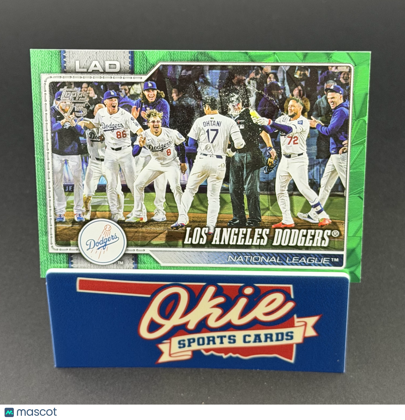 2026 Topps Series One Yoshinobu Yamamoto Shohei Ohtani #256 Green Crackle /99