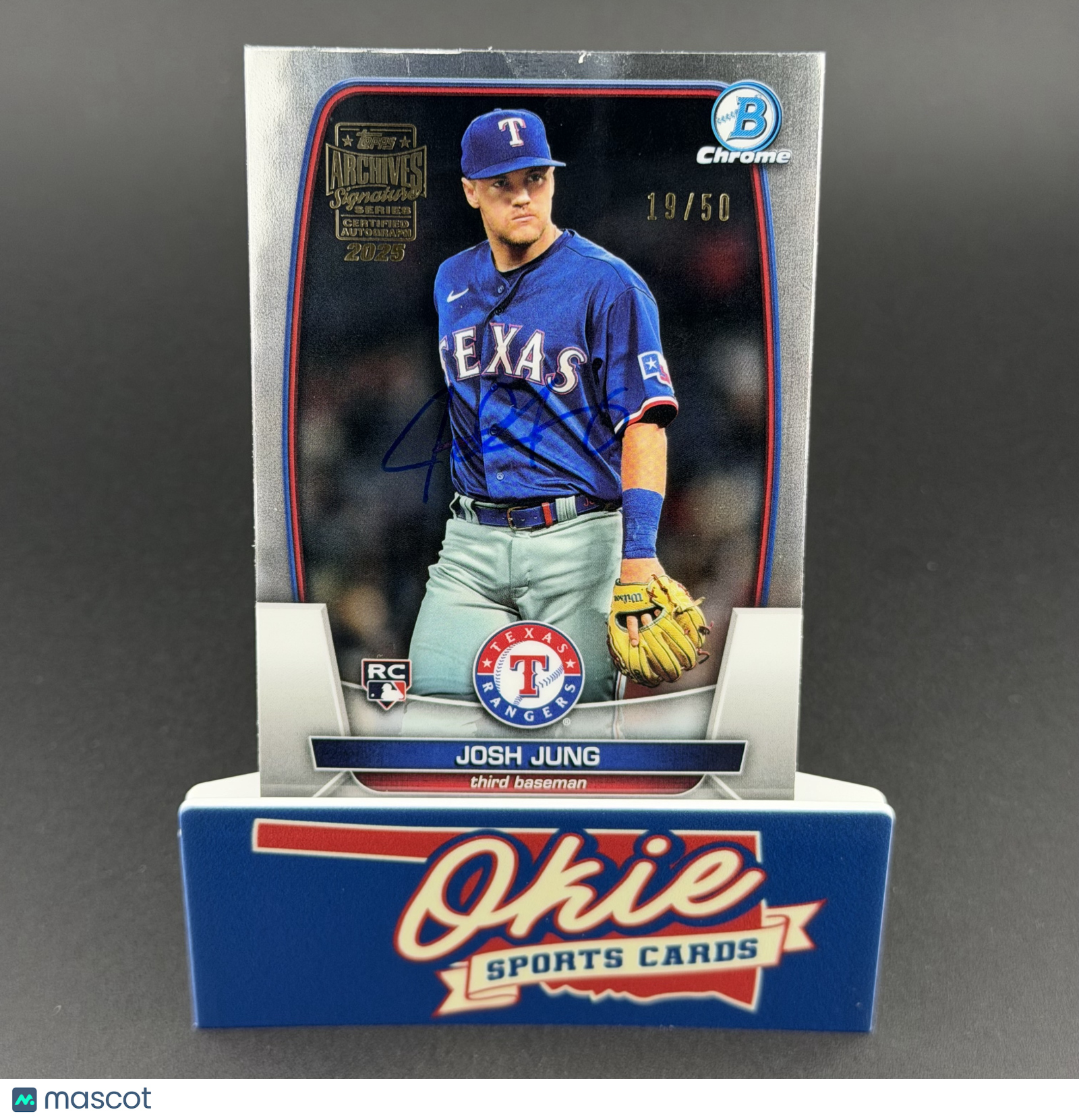 2023 Topps Archives Signature Series Bowman Chrome Josh Jung #21 /50 RC