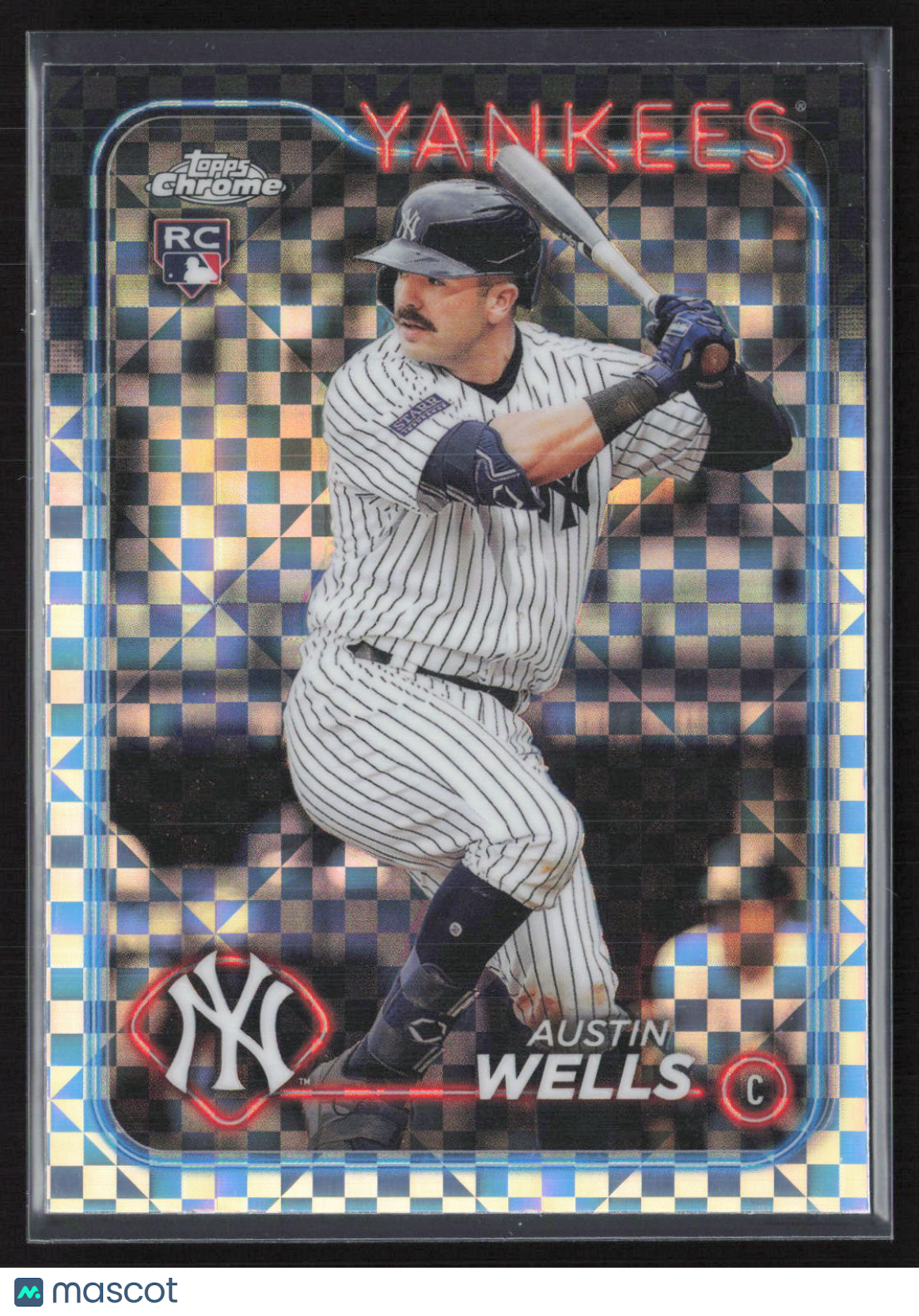 2024 Topps Chrome Austin Wells #281 X-Fractor RC