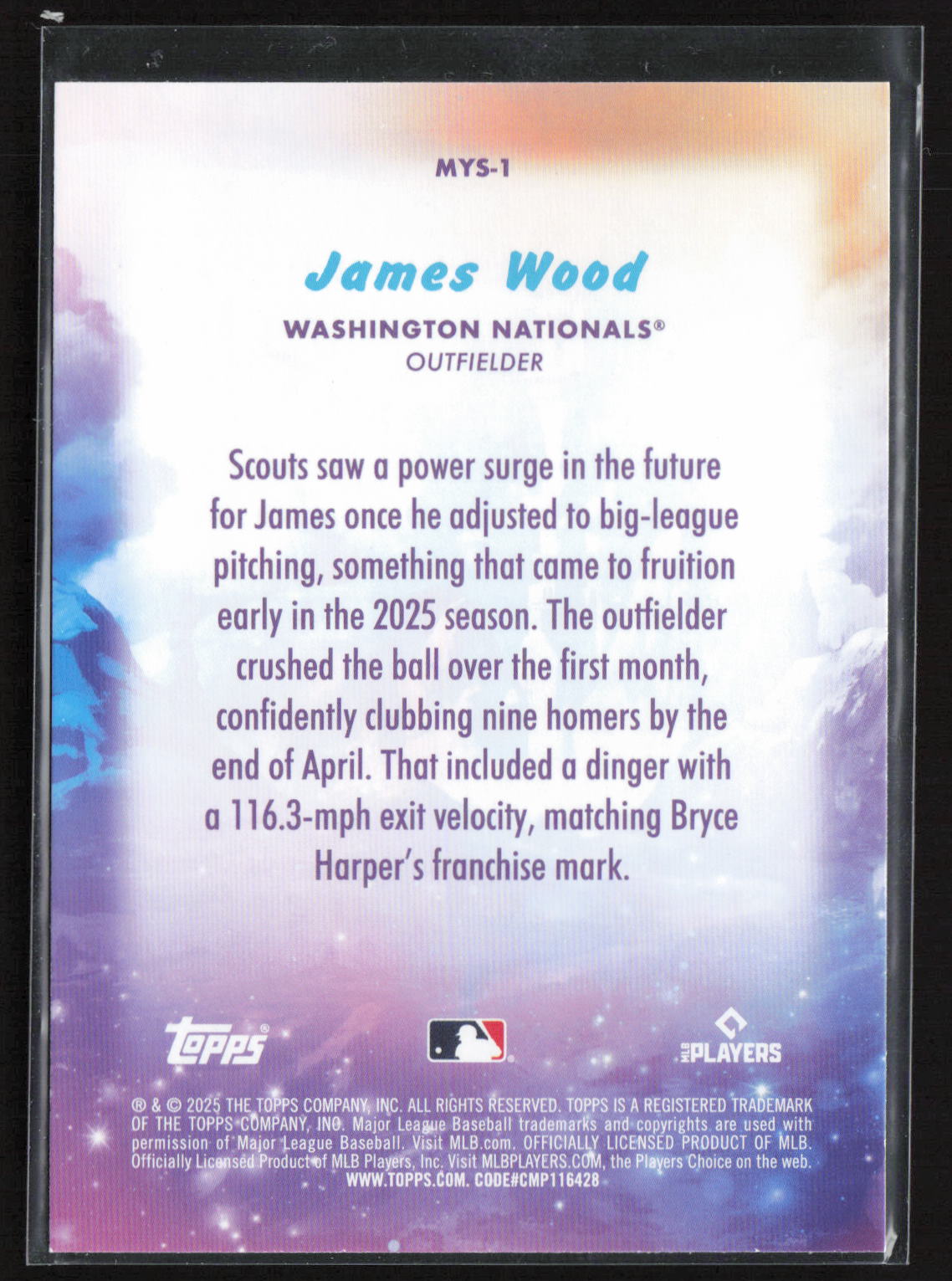 2025 Topps Mystical James Wood #MYS-1 RC
