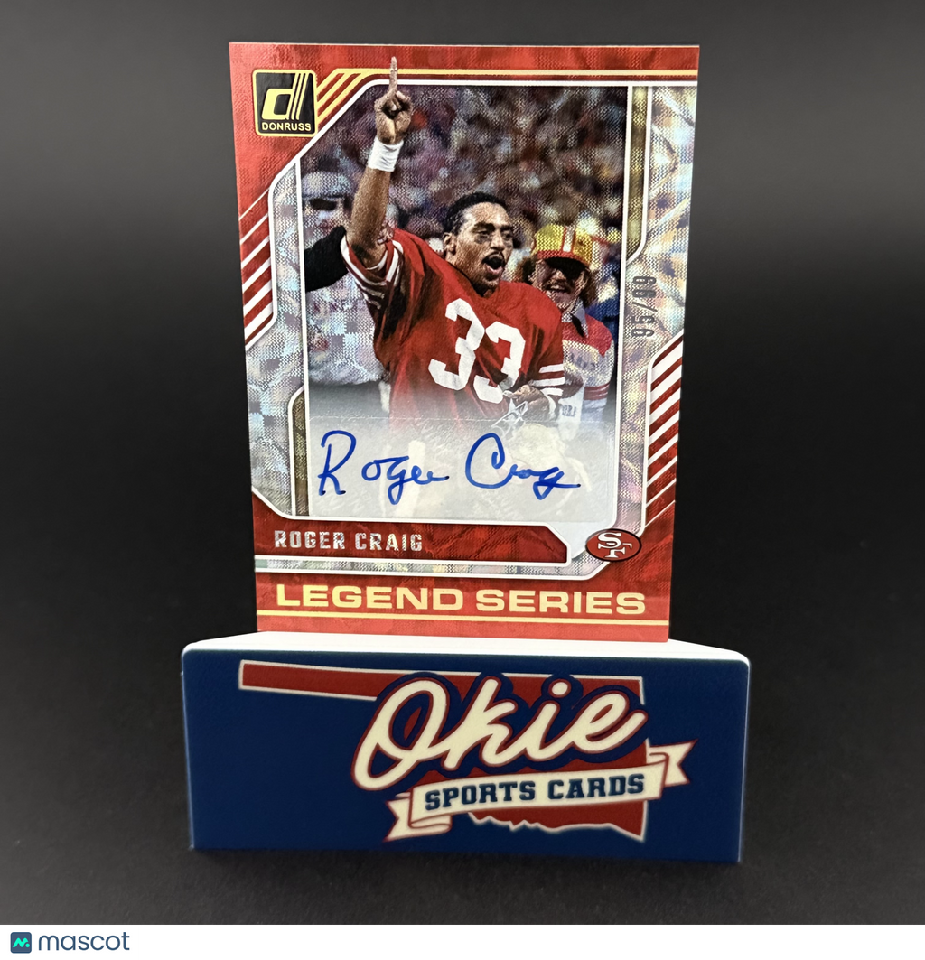2024 Panini Donruss Football Legend Series Roger Craig #10 Red Mosaic /99