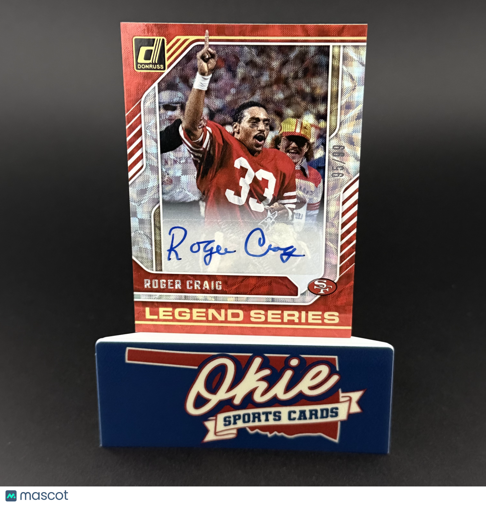 2024 Panini Donruss Football Legend Series Roger Craig #10 Red Mosaic /99