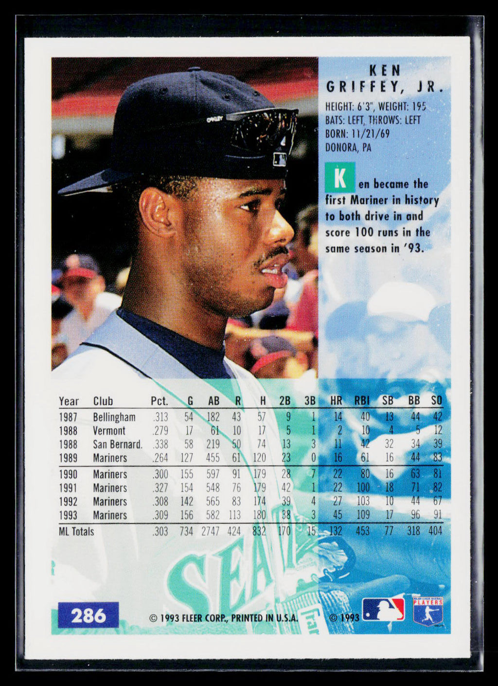 1993 Fleer Ken Griffey Jr. #286