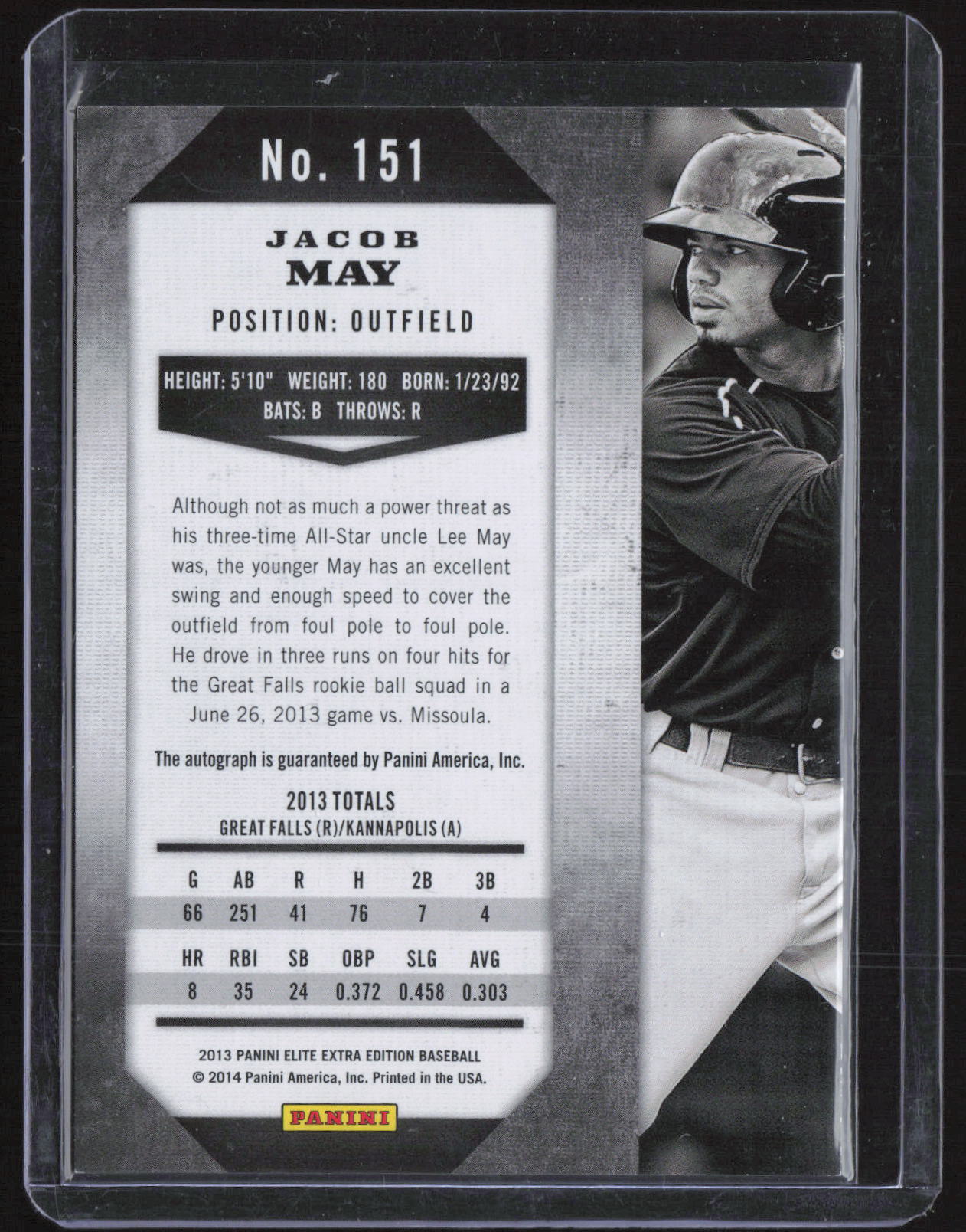 2014 Panini Elite Extra Edition Jacob May #151 /899