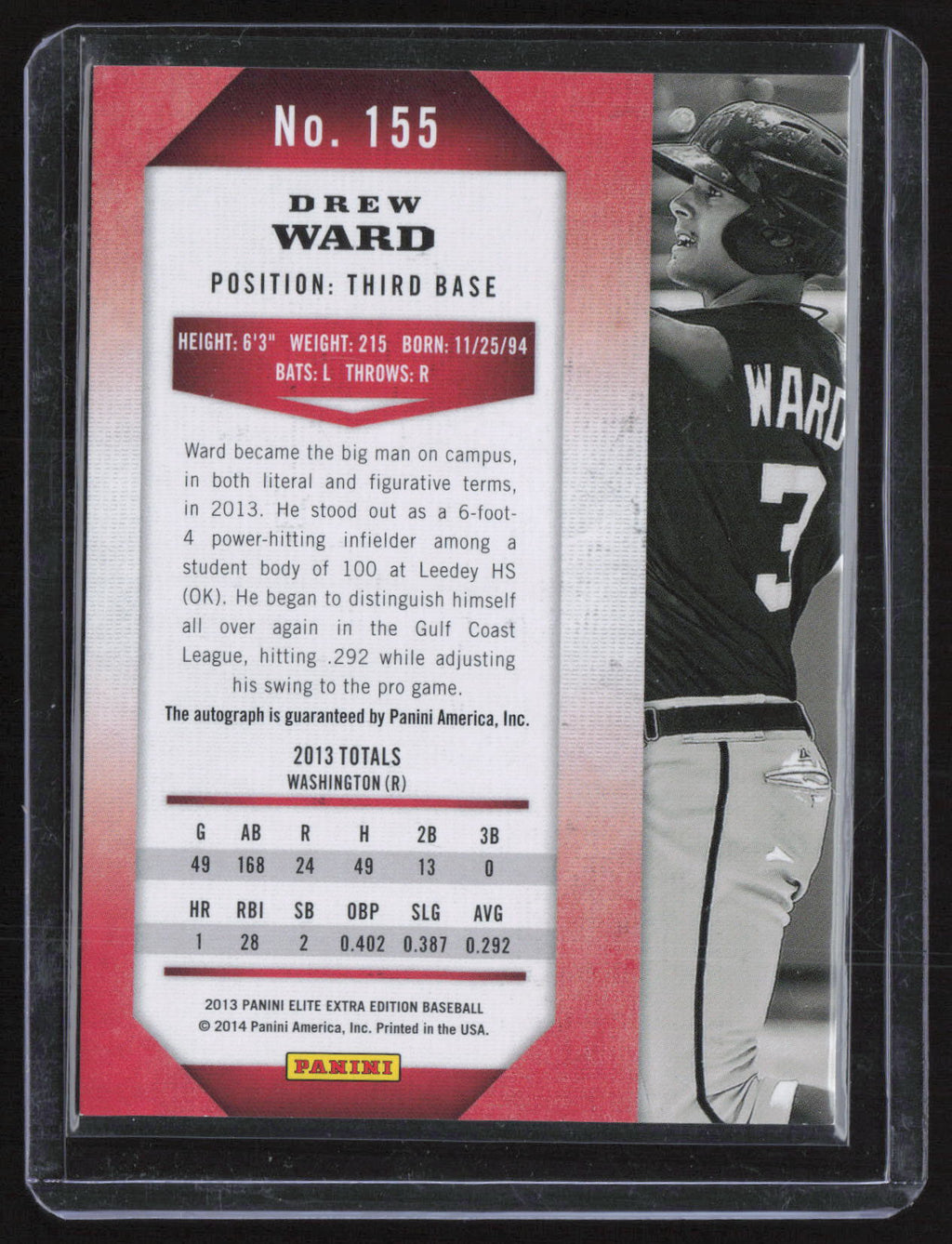 2014 Panini Elite Extra Edition Drew Ward #155 /371