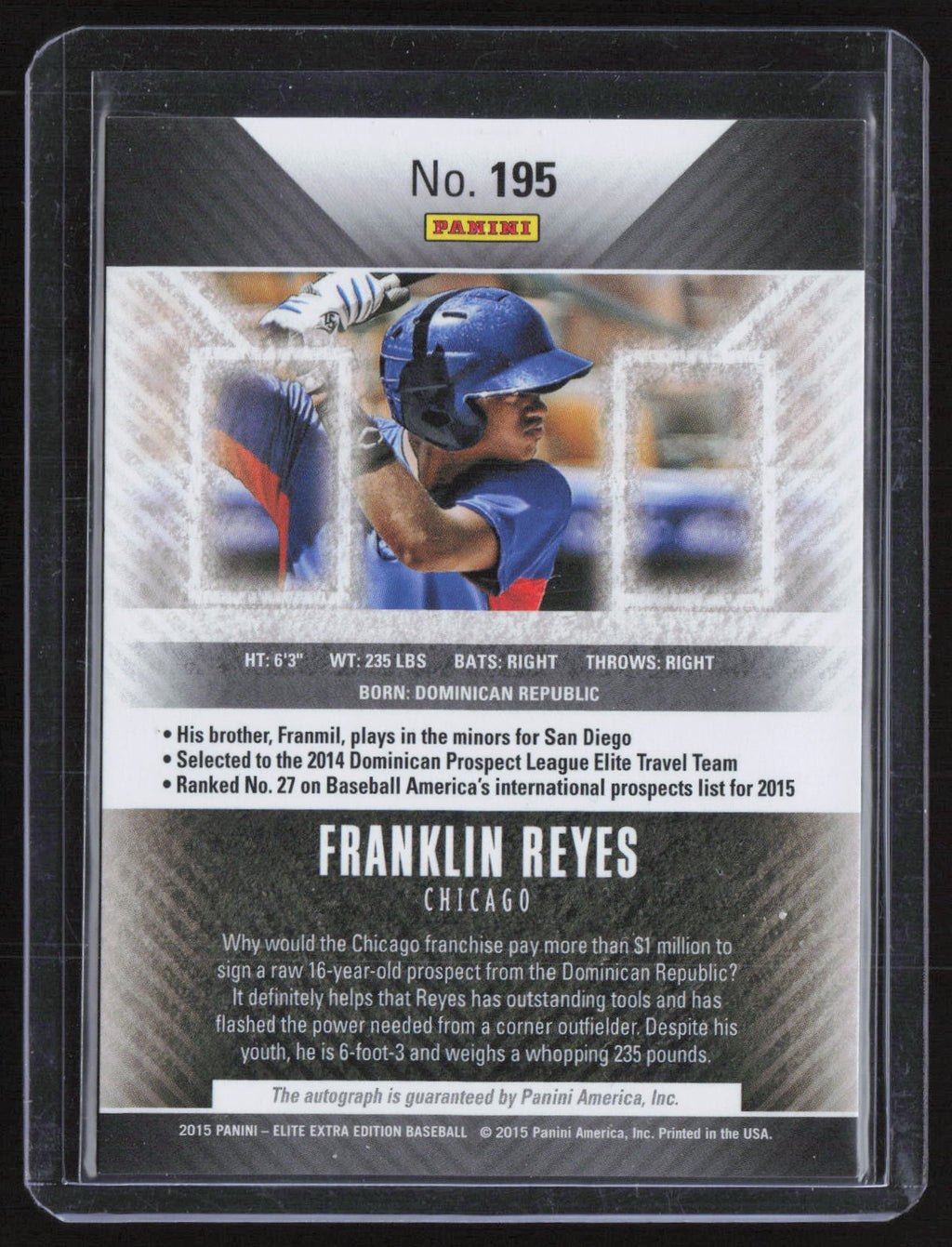 2015 Panini Elite Extra Edition Franklin Reyes #195