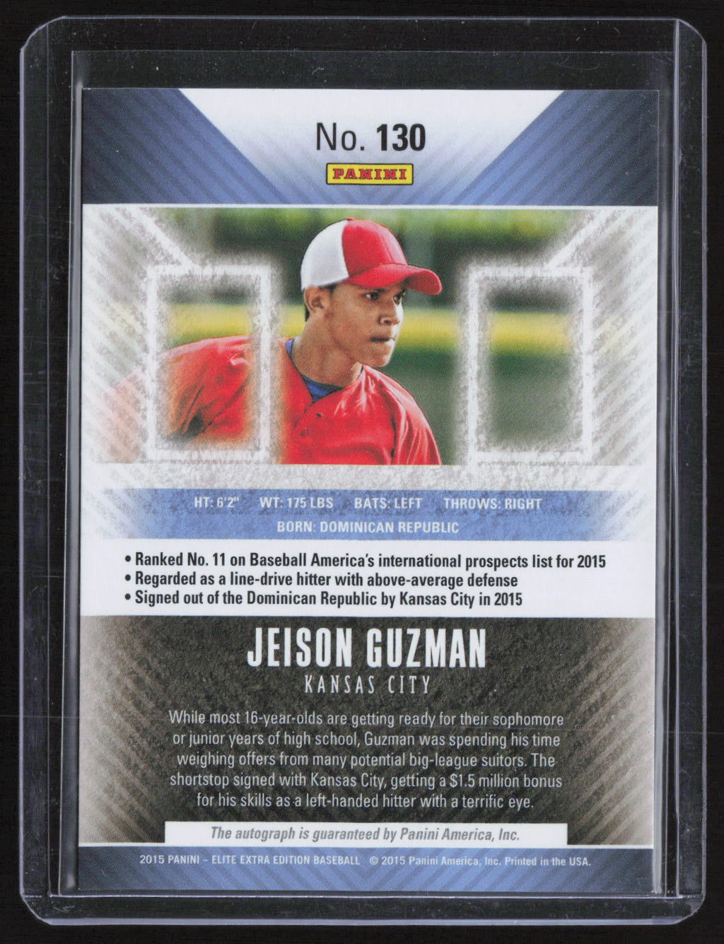 2015 Panini Elite Extra Edition Jeison Guzman #130