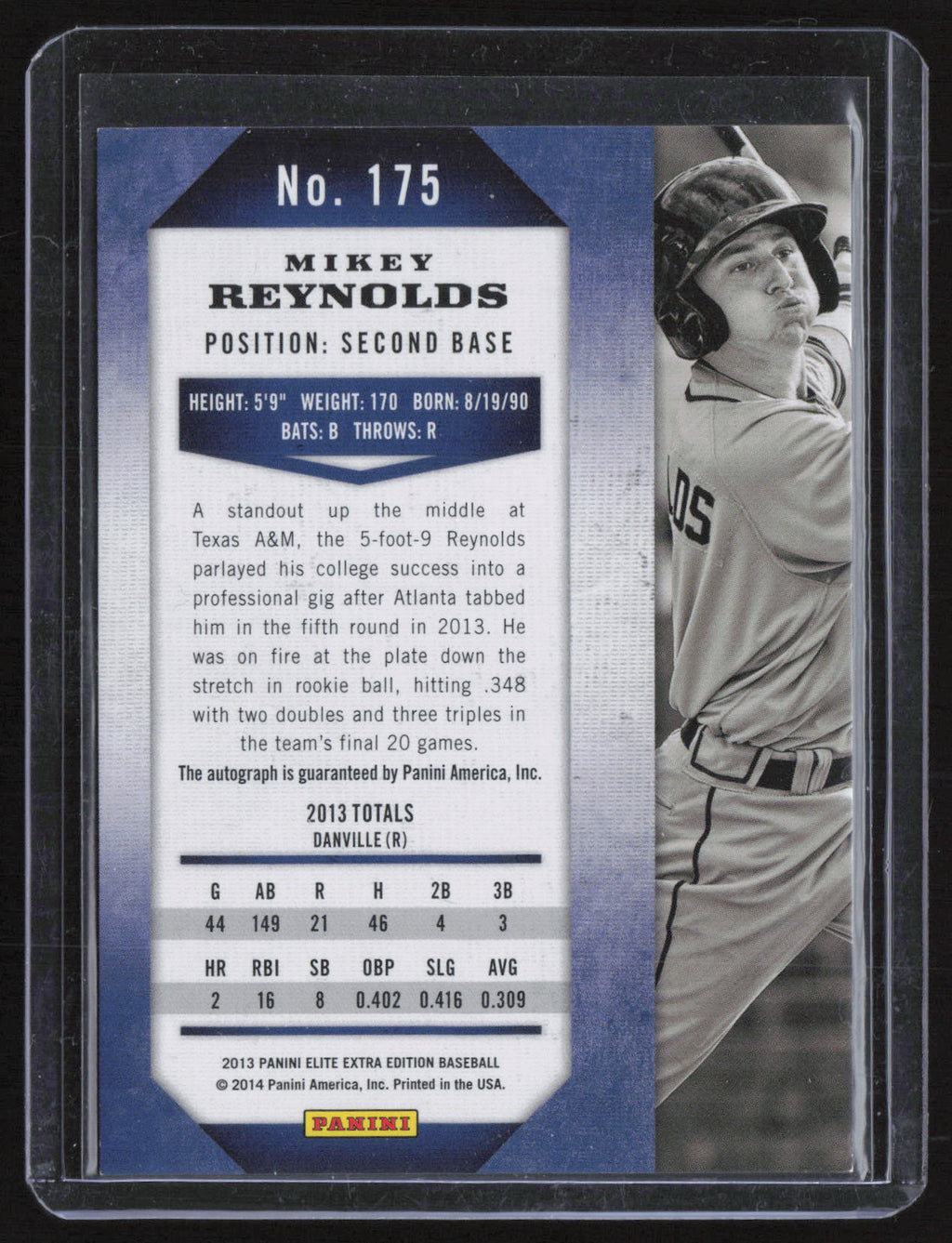2014 Panini Elite Extra Edition Mikey Reynolds #175 /672