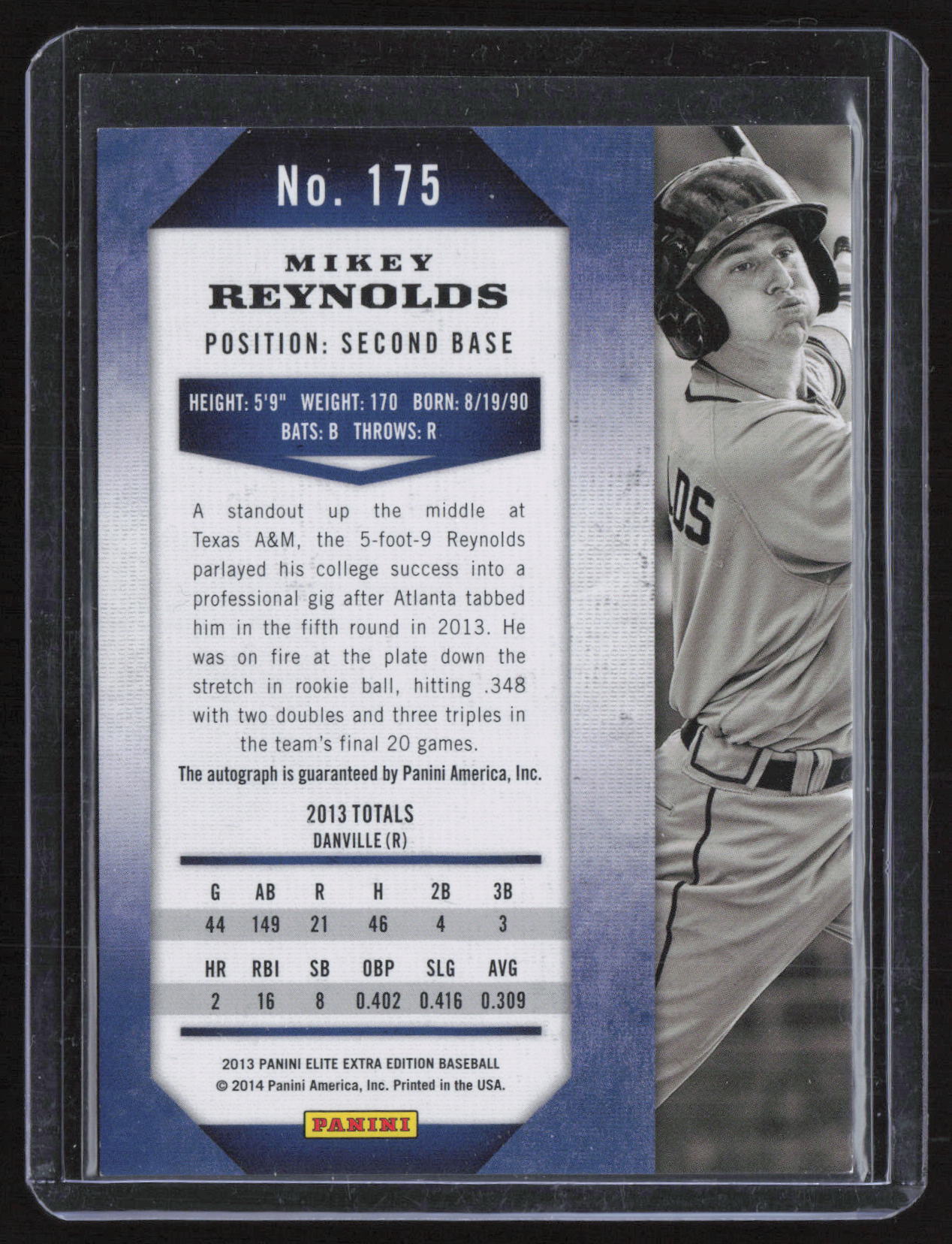 2014 Panini Elite Extra Edition Mikey Reynolds #175 /672