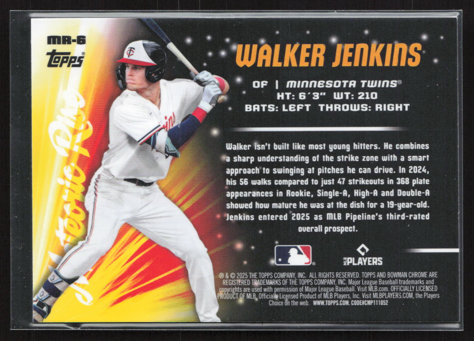 2025 Bowman Chrome Meteoric Rise Walker Jenkins #MR-6