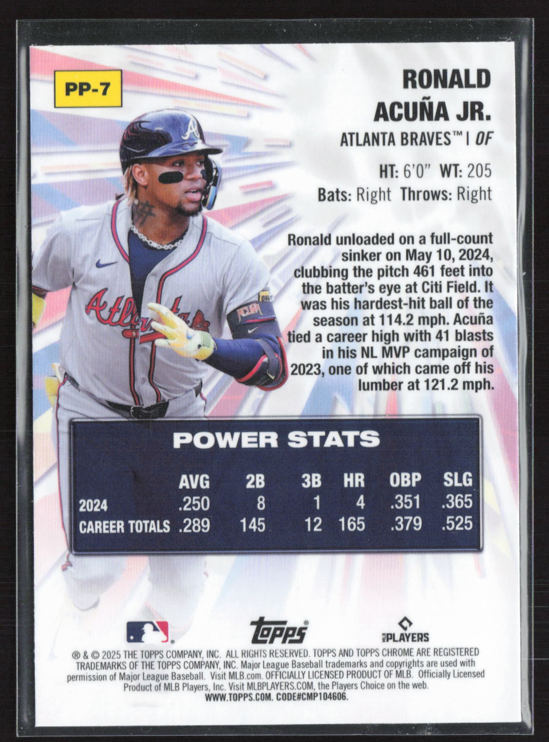 2025 Topps Chrome Power Players Ronald Acuña Jr. #PP-7