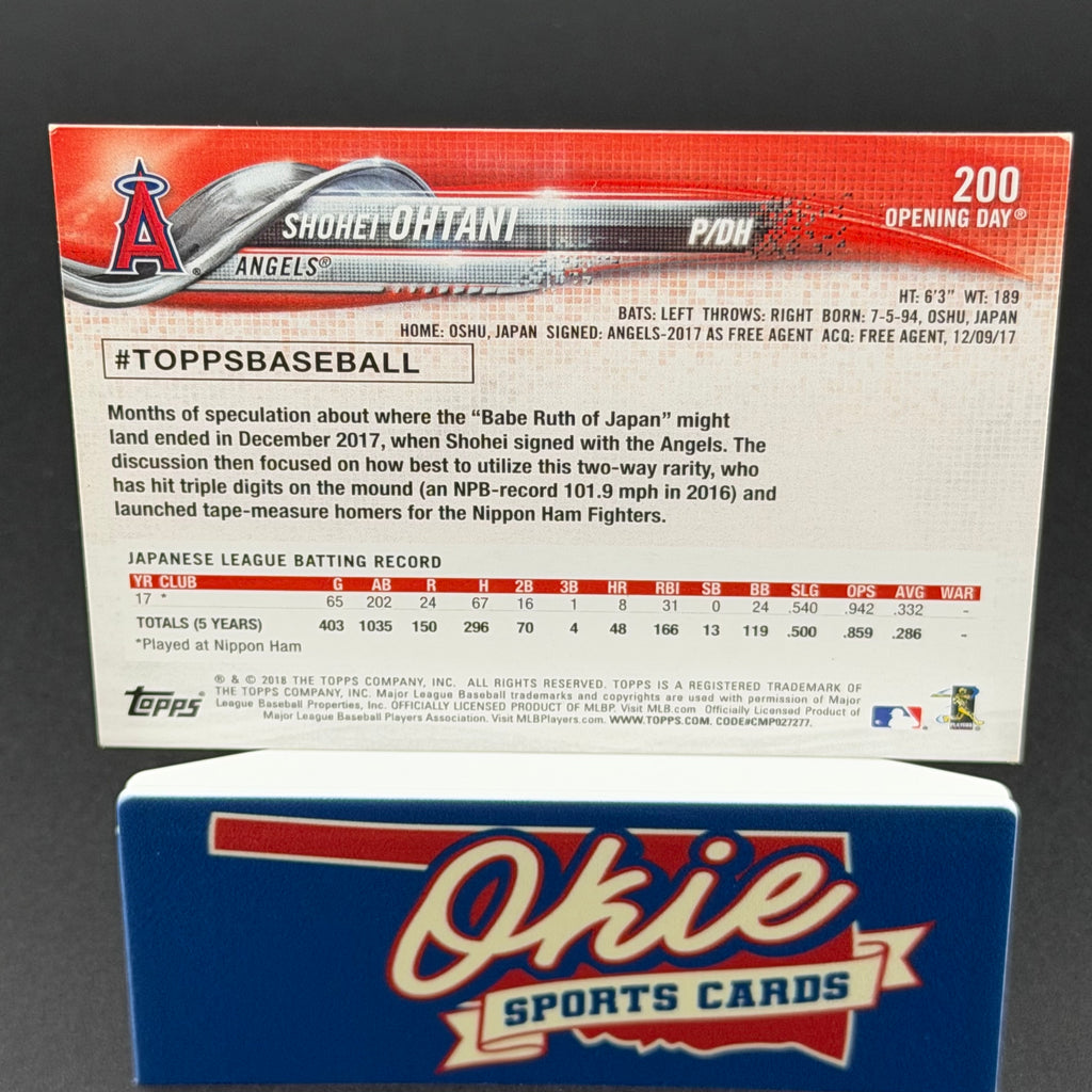 2018 Topps Opening Day Shohei Ohtani #200 RC