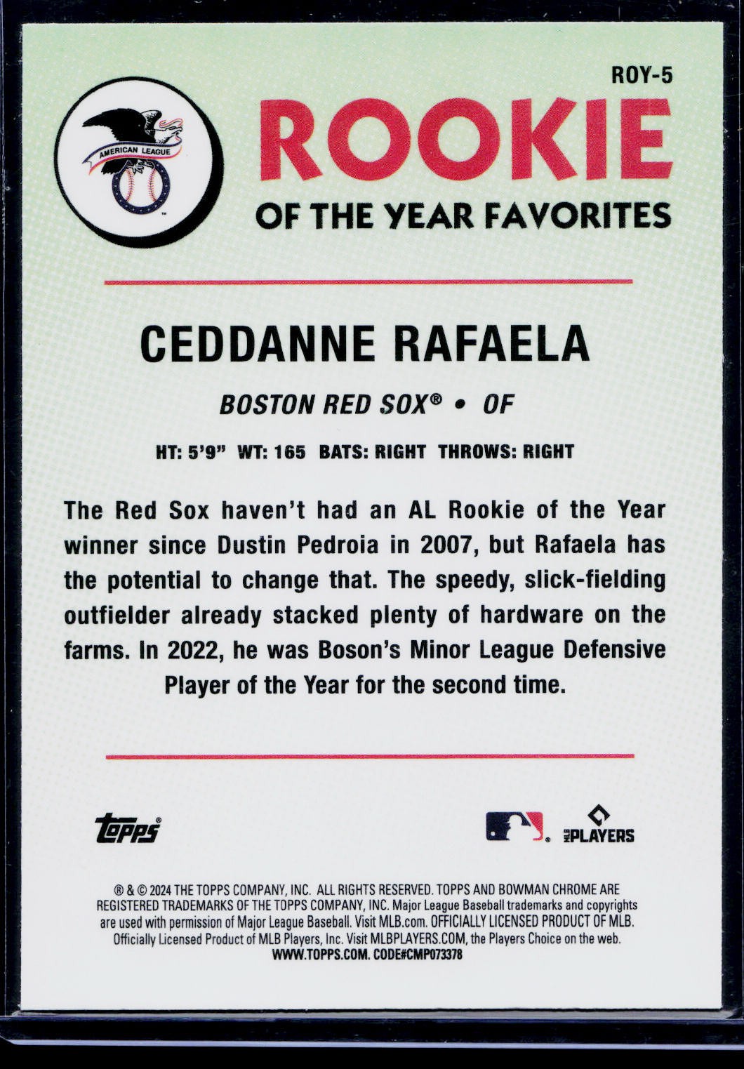 2024 Bowman Chrome #5 Ceddanne Rafaela RC