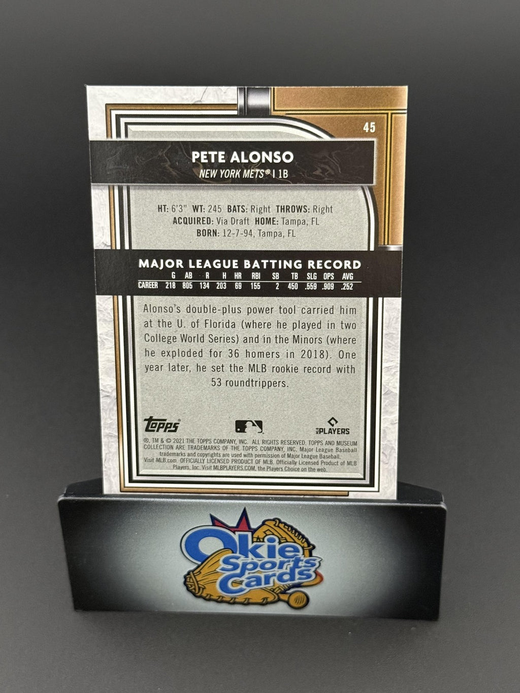 2021 Topps Museum Collection #45 Pete Alonso