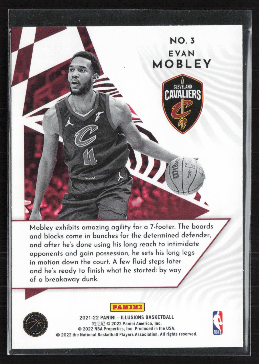 2021-22 Panini Illusions #3 Evan Mobley Amazing Emerald