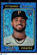 2023 Topps Heritage #363 Liover Peguero Chrome Blue Sparkle Refractor