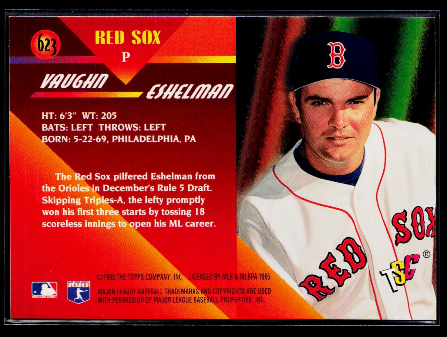 1995 Stadium Club #623 Vaughn Eshelman