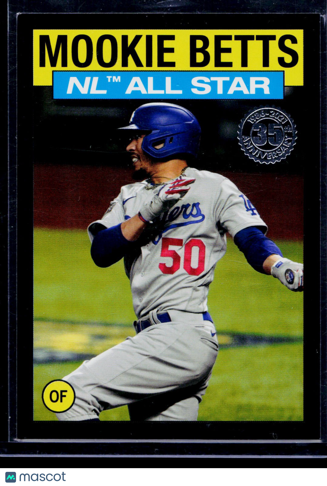 2021 Topps #86AS-21 Mookie Betts 1986 Topps 35th Anniversary Black #/299