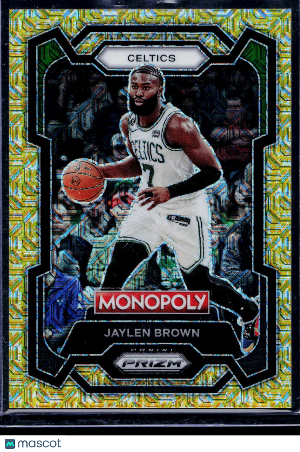 2023-24 Panini Prizm Monopoly #8 Jaylen Brown Gold Millionaire Shimmer #/500