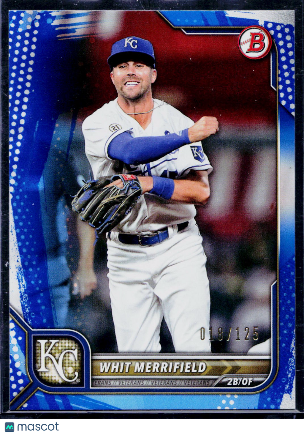 2022 Bowman #42 Whit Merrifield Blue Pattern #/125