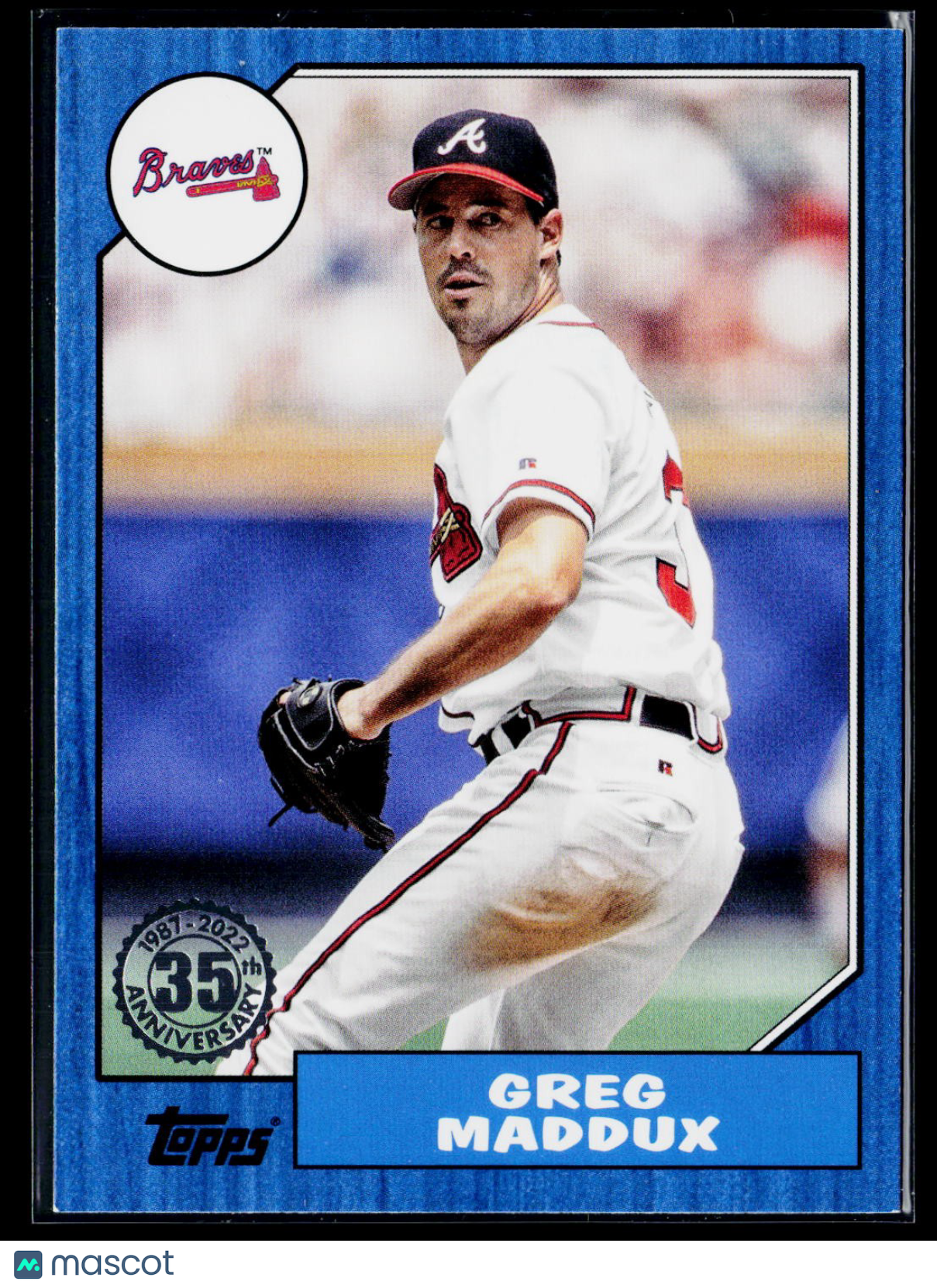 2022 Topps #T87-20 Greg Maddux 1987 Topps Baseball 35th Anniversary Blue