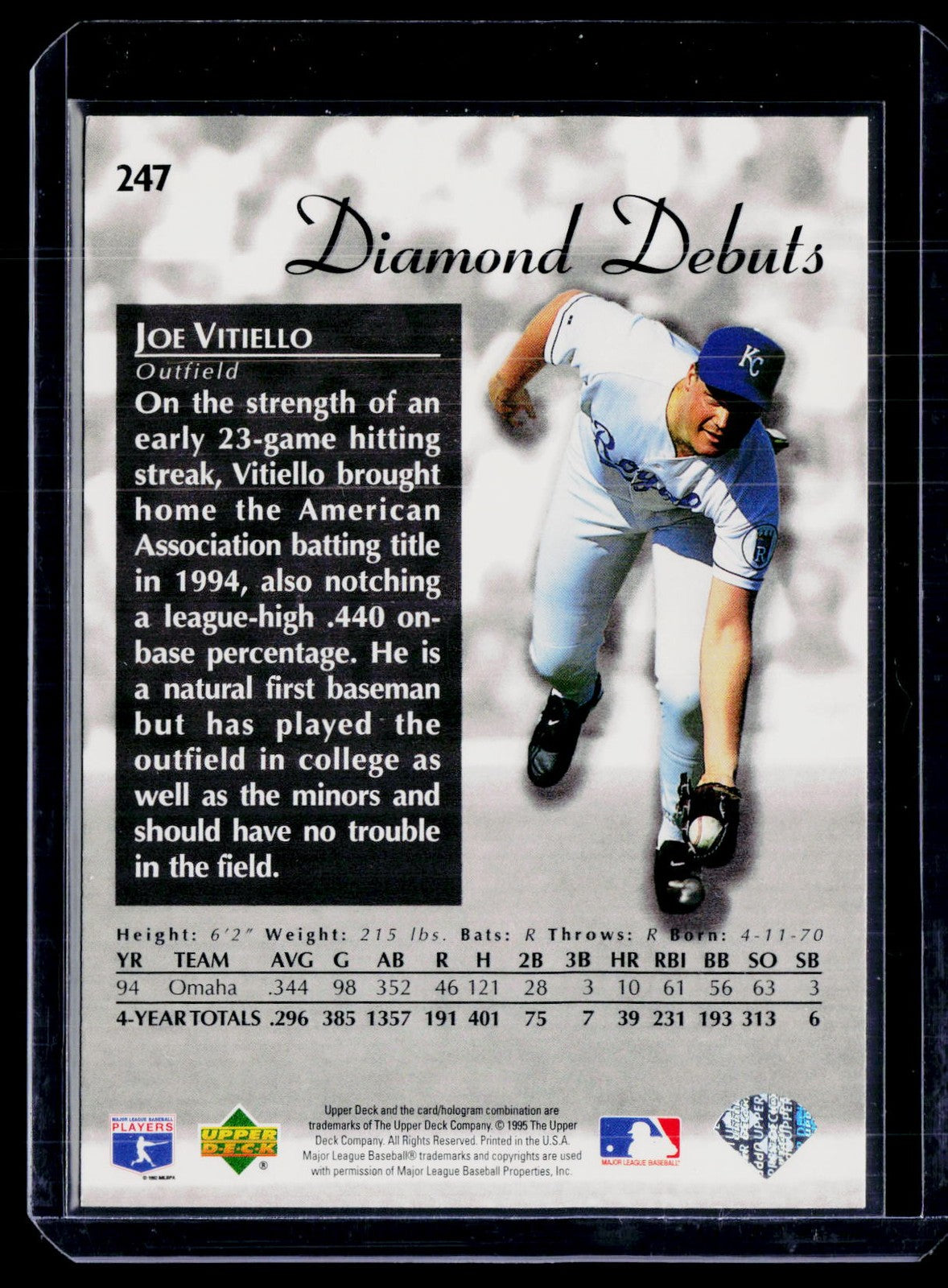 1995 Upper Deck #247 Joe Vitiello