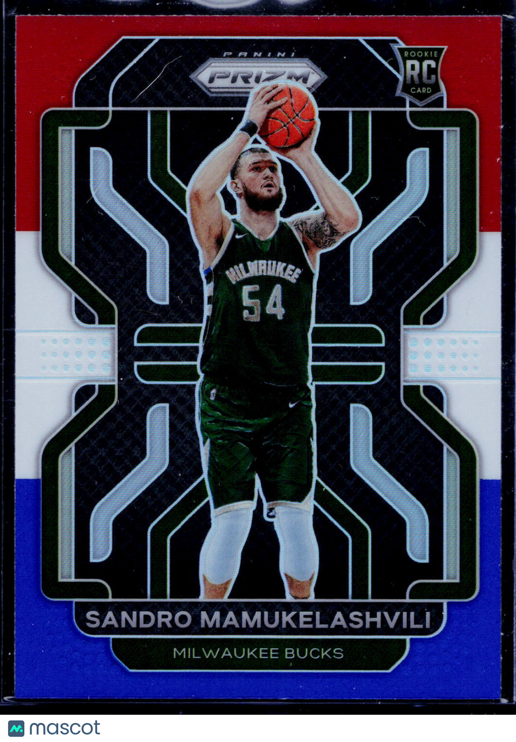2021-22 Panini Prizm #293 Sandro Mamukelashvili Red White and Blue