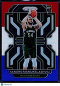 2021-22 Panini Prizm #293 Sandro Mamukelashvili Red White and Blue