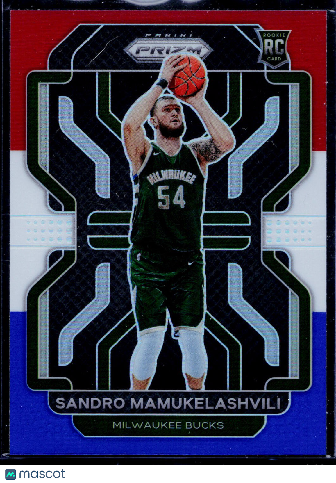 2021-22 Panini Prizm #293 Sandro Mamukelashvili Red White and Blue
