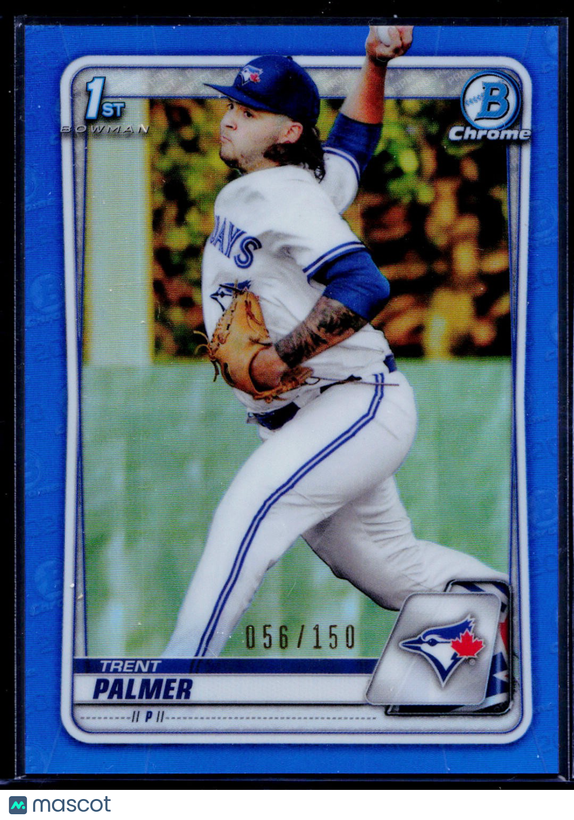 2020 Bowman Draft #BD-138 Trent Palmer Blue Chrome /150