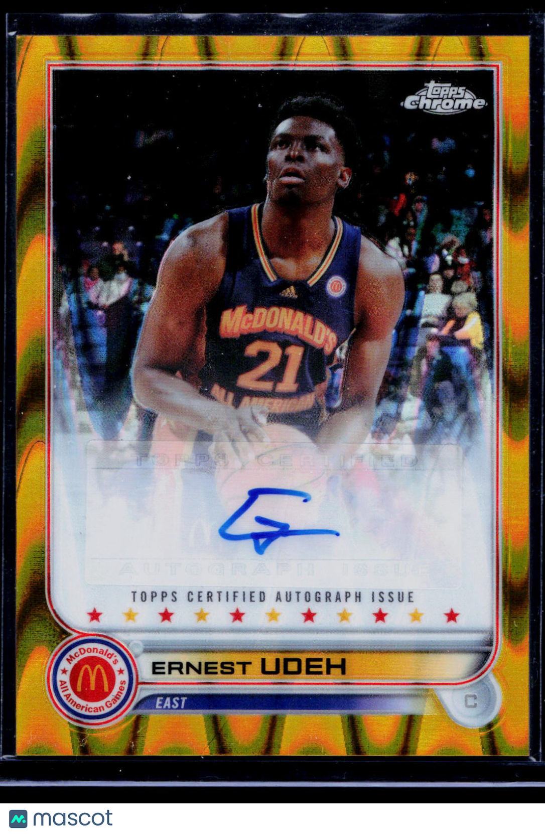 2022 Topps Chrome McDonald's All American #CA-EU Ernest Udeh Auto Gold #/50