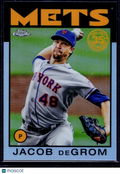 2021 Topps Chrome #86BC-23 Jacob deGrom 1986 Topps Baseball 35th Anniversary