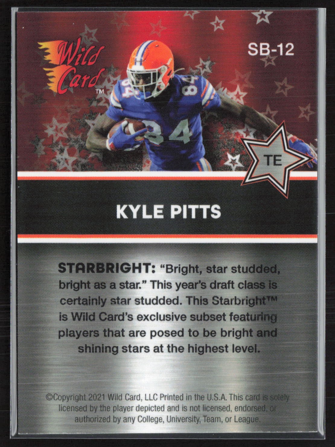 2021 Wild Card Alumination Kyle Pitts #SB-12 Red