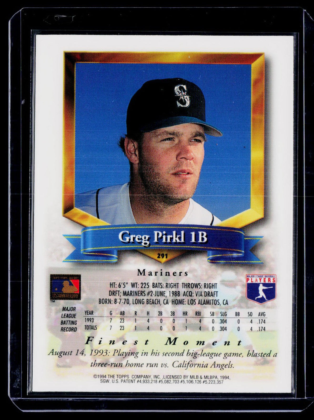 1994 Finest #291 Greg Pirkl