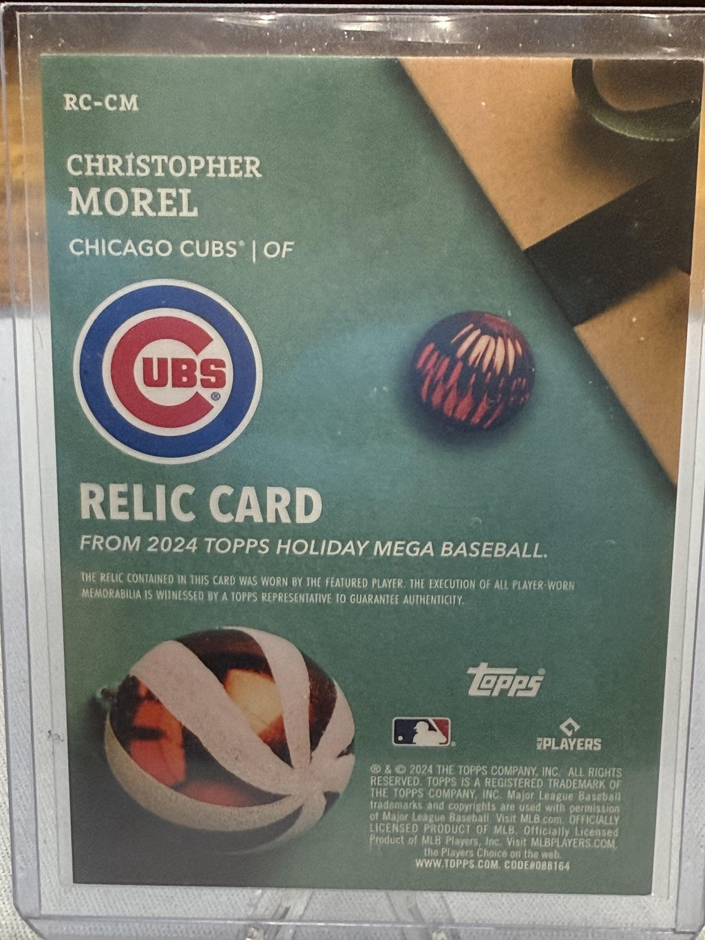 2024 Topps Holiday #RC-CM Christopher Morel Relics