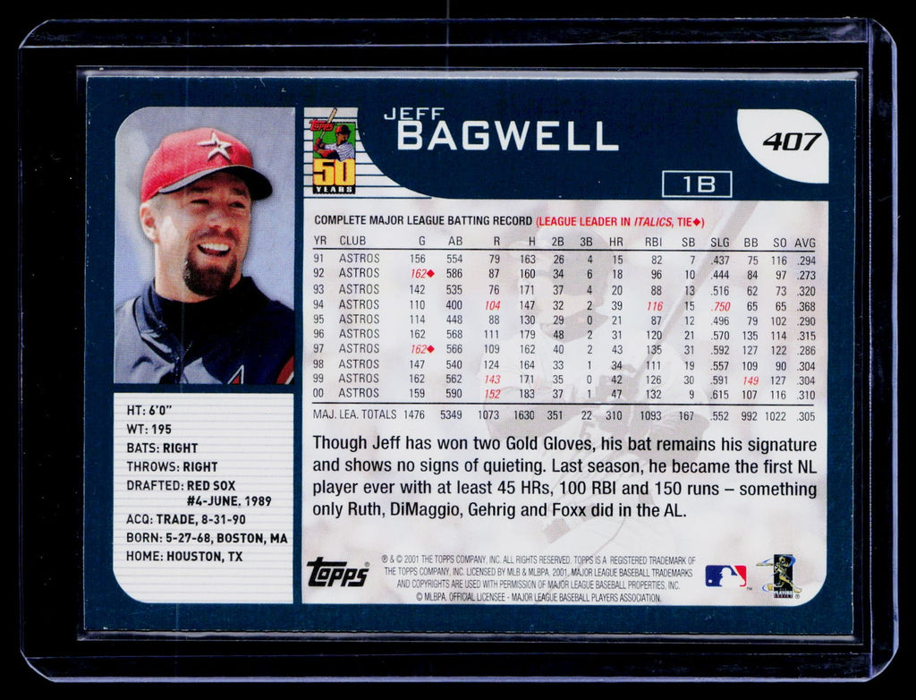 2001 Topps #407 Jeff Bagwell