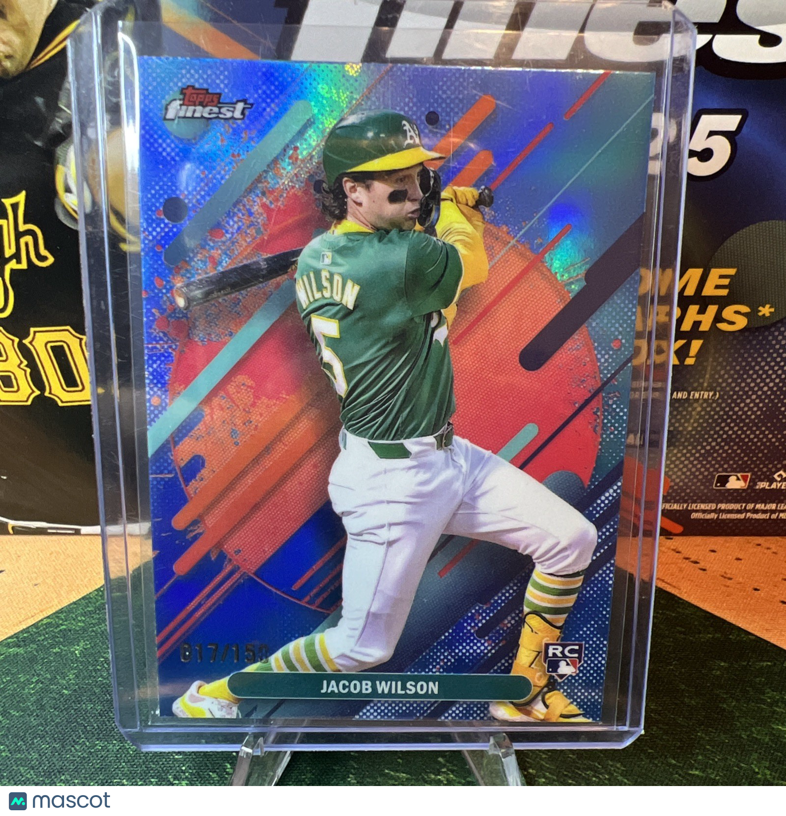 2025 Topps Finest Jacob Wilson #295 Sky Blue Refractor Rookie