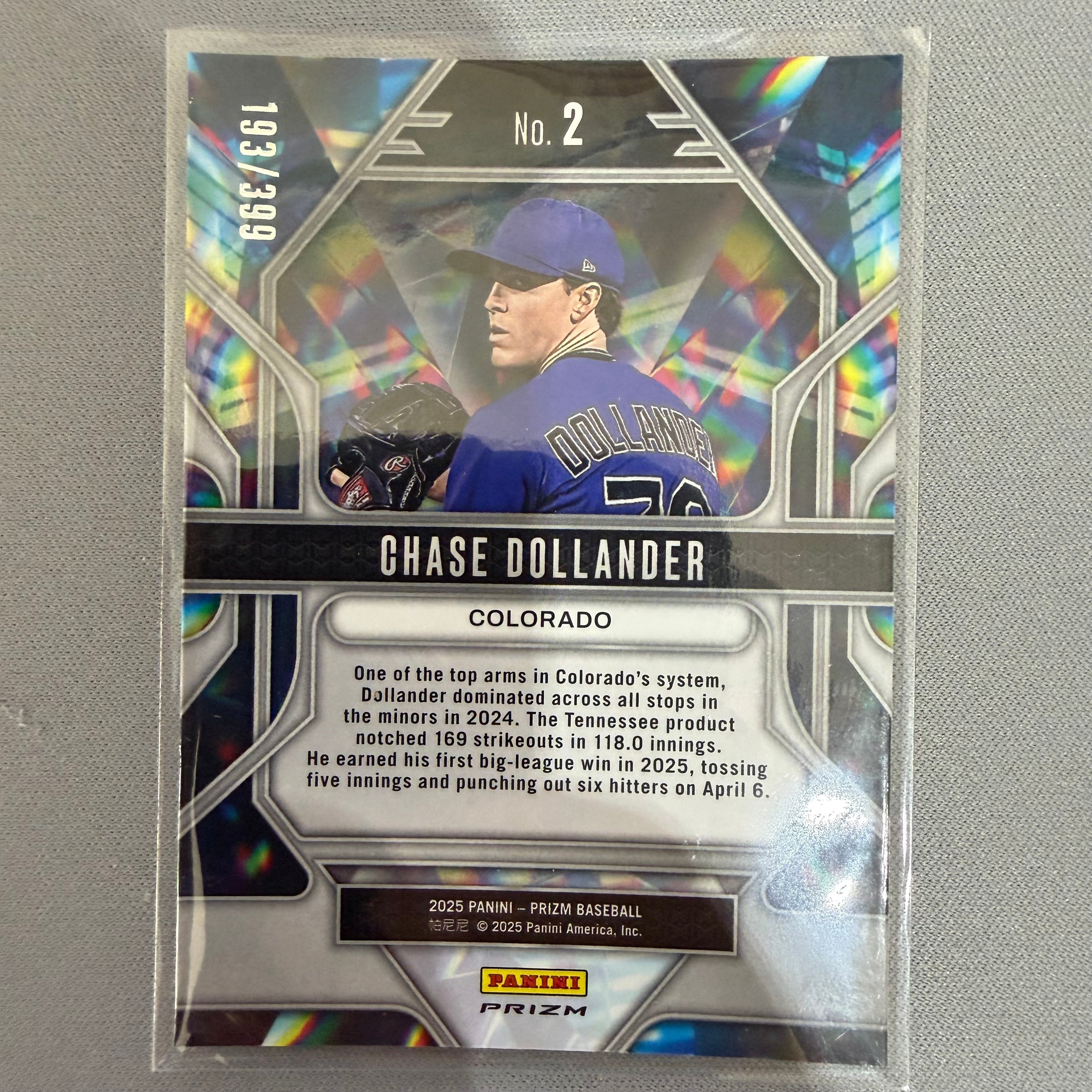 2025 Panini Prizm Chase Dollanger Prizmatic