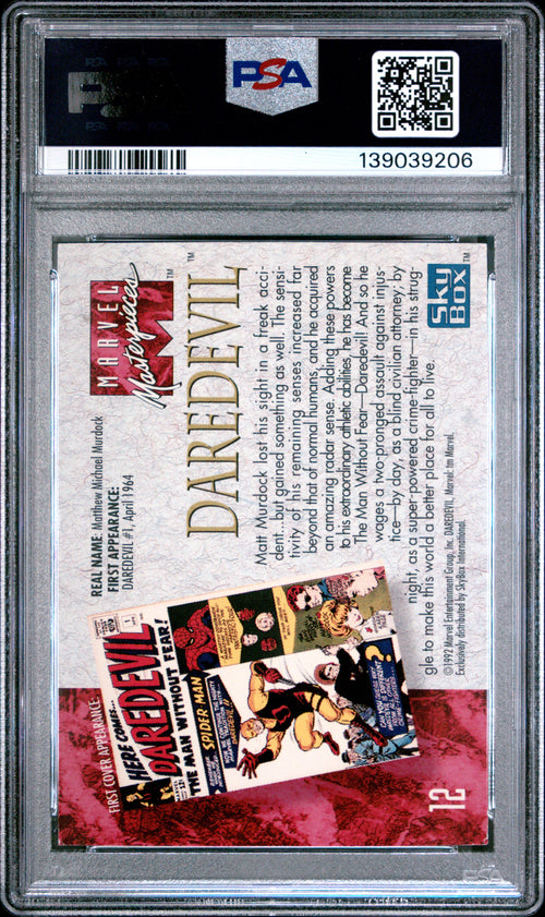1992 Marvel Masterpieces Daredevil #12 PSA 8