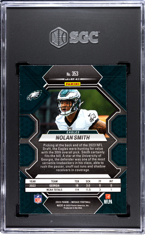 2023 Panini Mosaic Nolan Smith #353 Prizm SGC 9.5